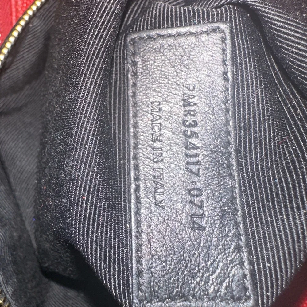 Saint Laurent Large Red “Cassandre” Tote & Matching Wallet - Picture 10 of 16